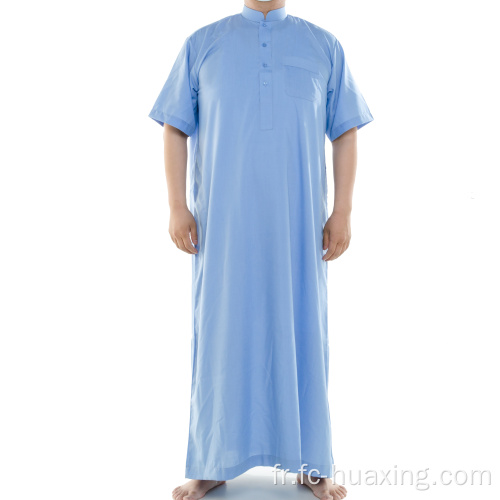 Daffah Robe islamique à manches longues en polyester tourné